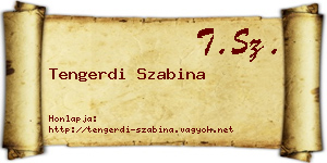 Tengerdi Szabina névjegykártya